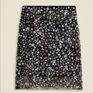J. Crew Collection Embellished Layered Slip Skirt Size 14 NWT